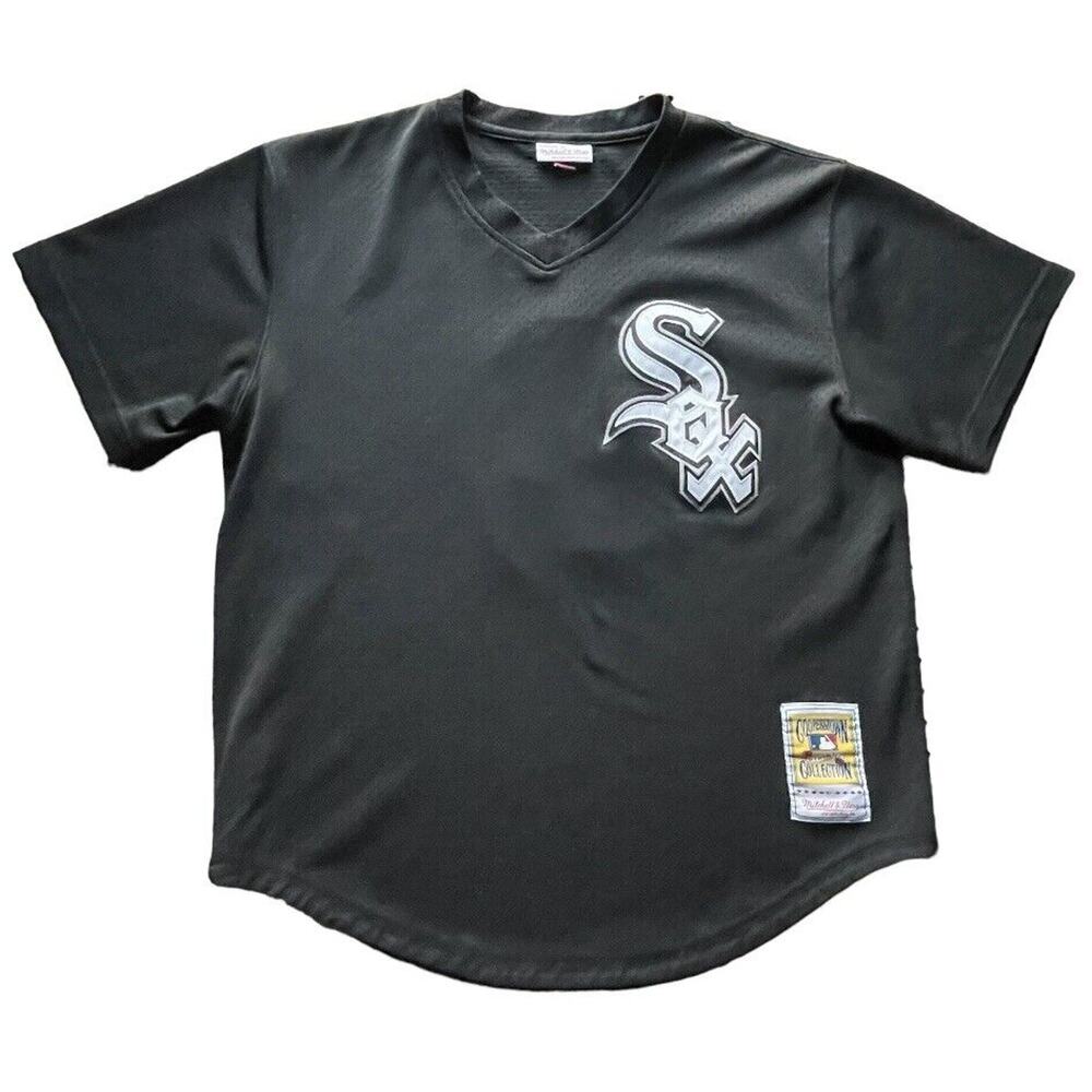 Mitchell & Ness Jersey Mens Large/44 Black Chicago White Sox Bo Jackson Batting
